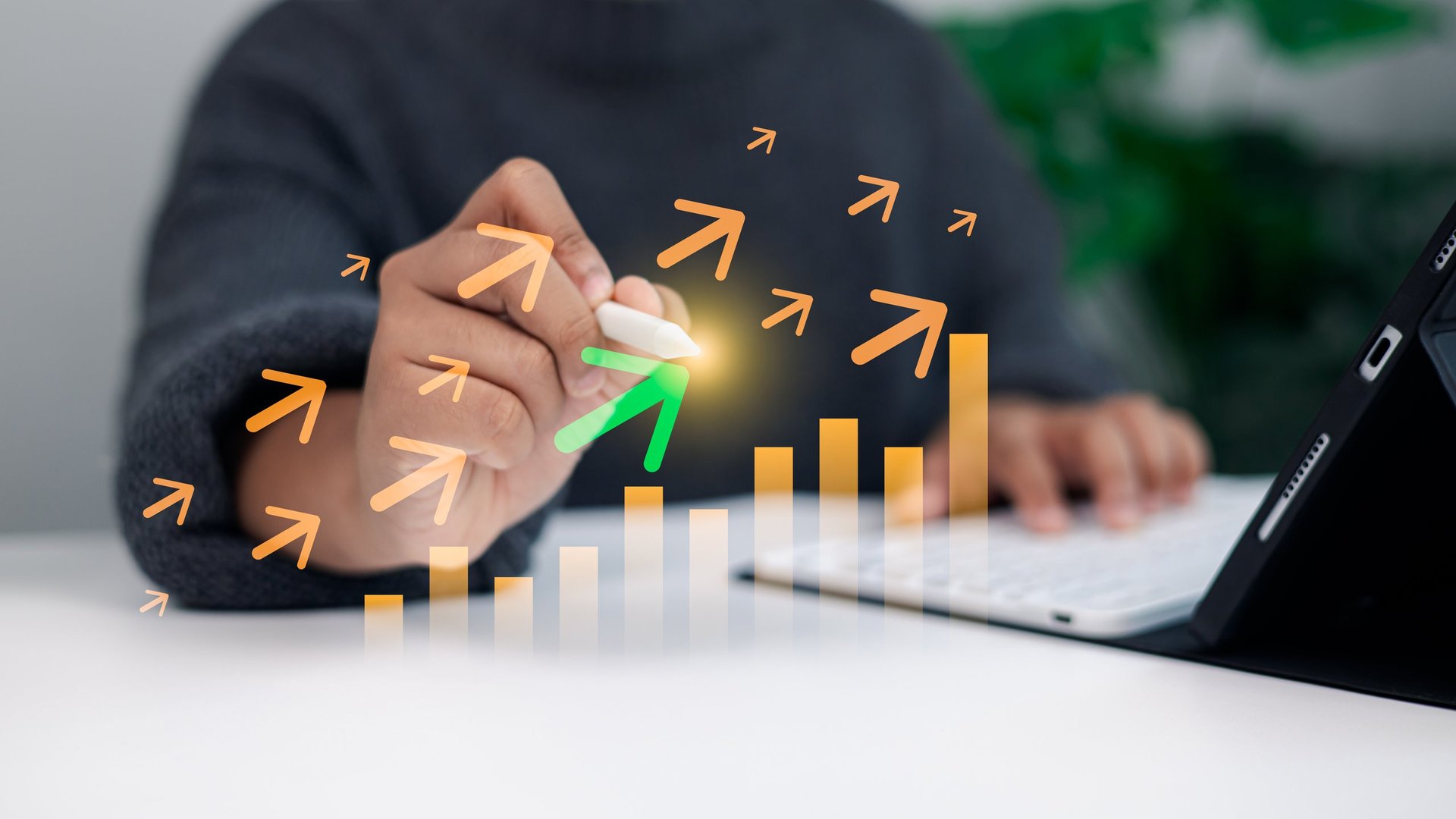 Business growth and success concept
